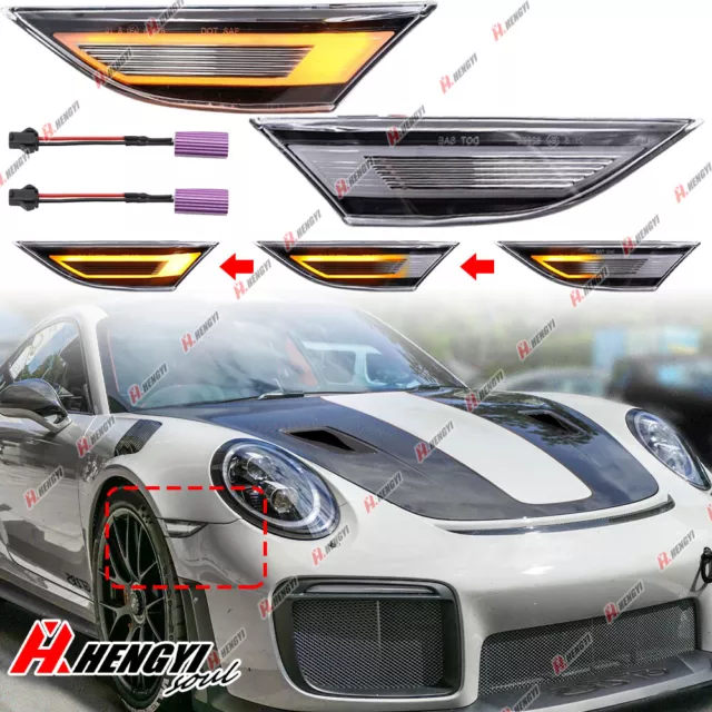 Pour Porsche 911 991 Boxster Cayman 981 982 Dynamique LED Clignotants Latéraux