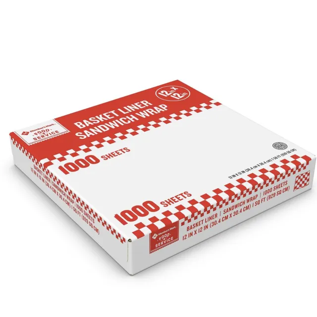 RESTAURANT DELI PAPER Food / Basket Liner Wrap, 12x12 Red Checkered,  1000ct $28.99 - PicClick