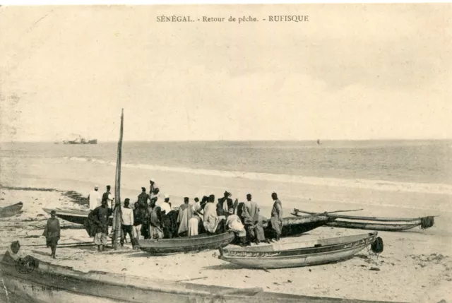 Carte SENEGAL RUFISQUE Retour de Pêche