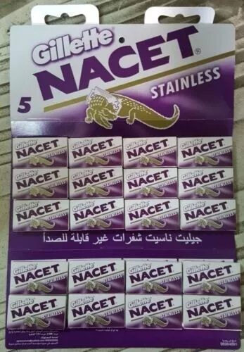 100 Double Edge Razor Blades NACET Stainless Russia Men's Razors - Free Shipping