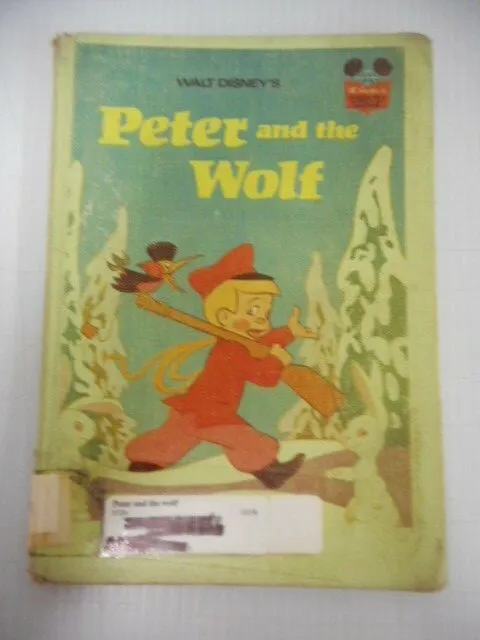 Vintage 1974 Walt Disney's Peter And The Wolf Hardcover Children's Book