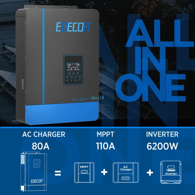 Onduleur solaire hybride EASUN 5KVA 4000W onde sinusoïdale Pure 220VAC intégré – 54 Energy - Renewable Energy Store