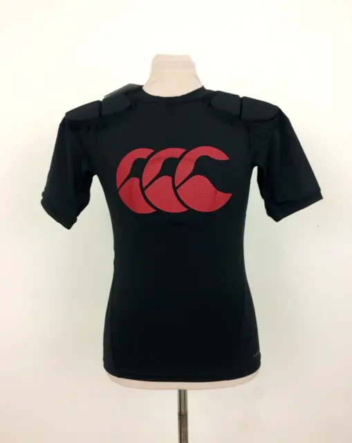 Canterbury Men's Vapodri Raze Rugby Vest Size S Shoulder Pads Black Red New F1