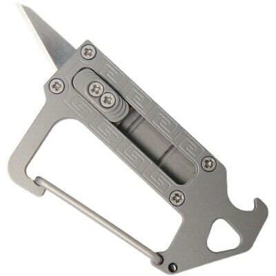 TC4 Titanium Keychain Carabiner Push-pull Knife Opener Outdoor Cmaping EDC Tool