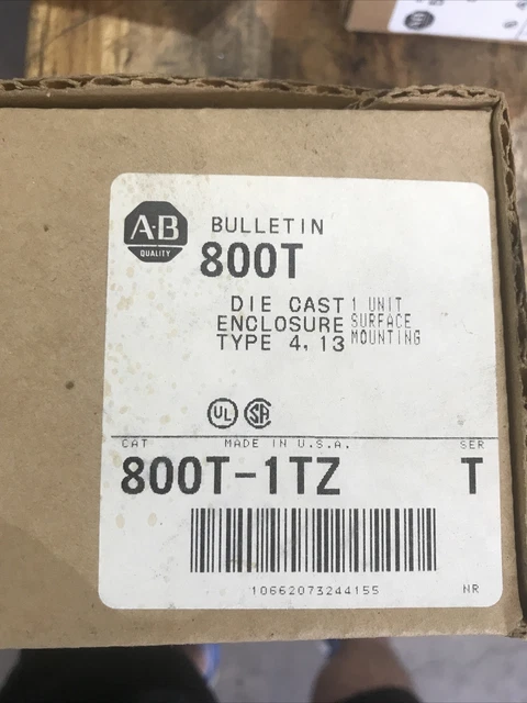 Wtn-Allen Bradley 800T-1Tz Single Hole Push Button Enclosure