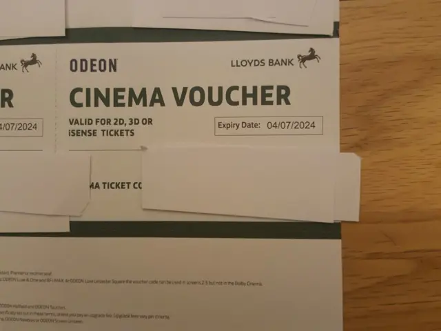 Odeon Lloyds Bank Cinema Voucher X 6 2D 3D Isense Tickets  Expiry 4/7/2024 2