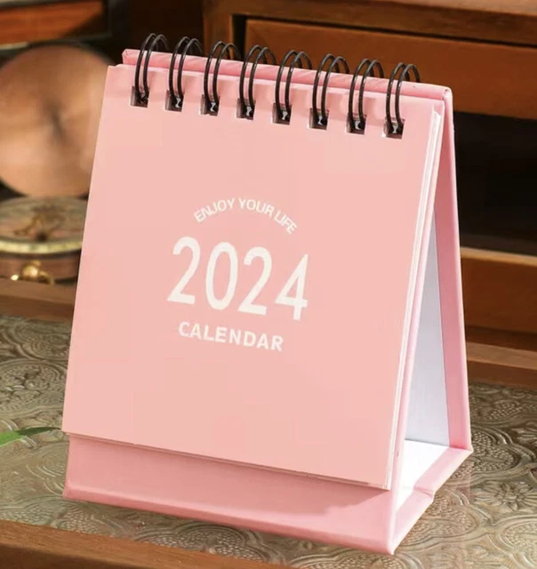 MINI DESK CALENDAR 20232024 July 2023 To December 2024 Pink Flip