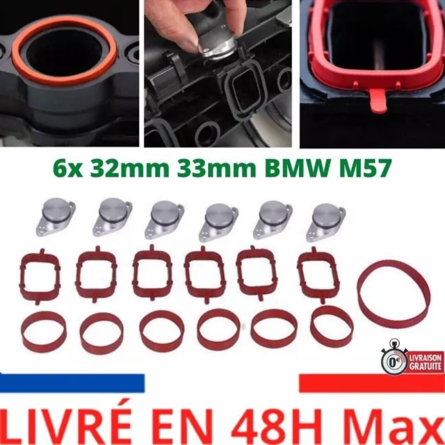 6x 32mm 33mm KIT SUPPRESSION CLAPET/VOLET BOUCHON D'ADMISSION Comp BMW M57 Auto*