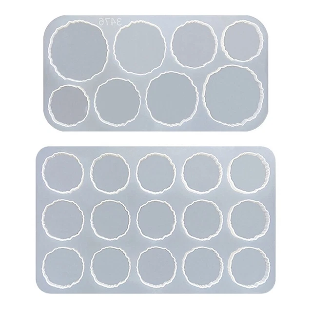Irregular Round Coaster Mold for Resin Casting Resin Coaster Molds Epoxy Resin