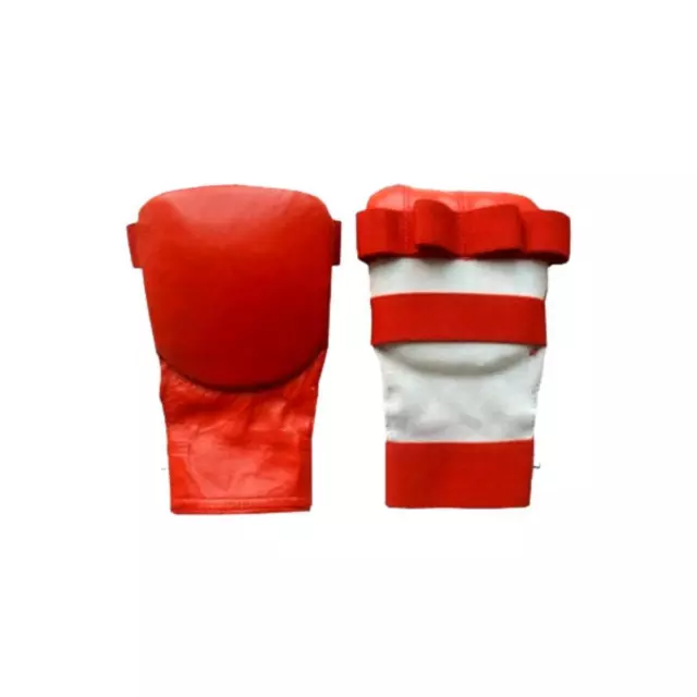 TOPSTAR SPORTS Karate Mitts, rot, Leder, S-XL, Kampfsport, Karate