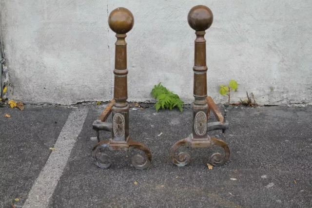 19th Century Regency Style Andirons