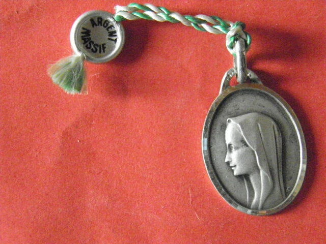 Broche Religieuse Ancienne En Argent Sterling La Vierge Marie - Vers 1900/1920