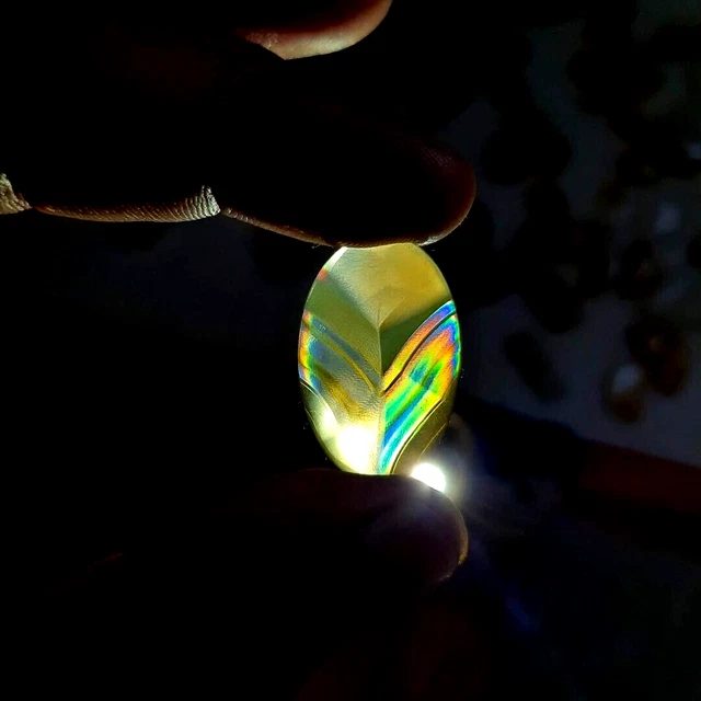 10.1ct Natural Extra Fine Iris Agate Cabochon Rainbow Agate Untreated Unheated