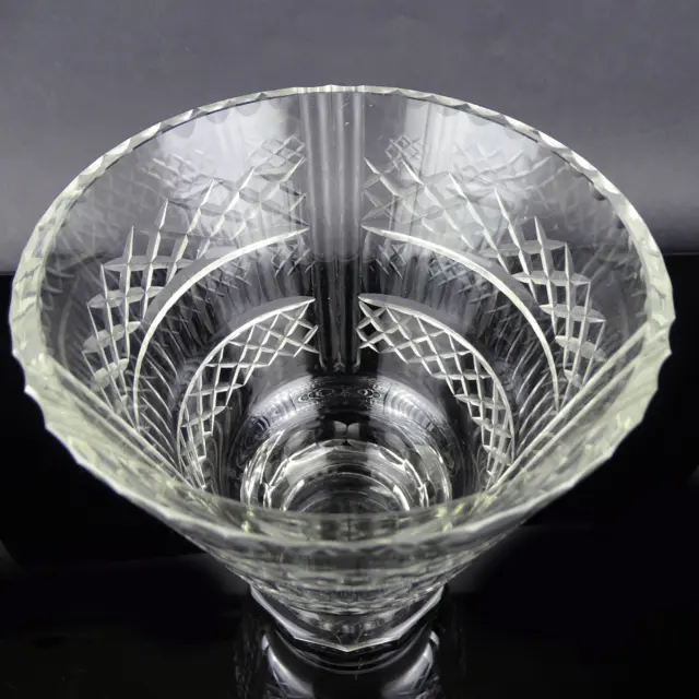 Antike Vase Kristallglas Glas Vase, 19th Anglo-Irish Cut Crystal 1800-1820 🌸 2