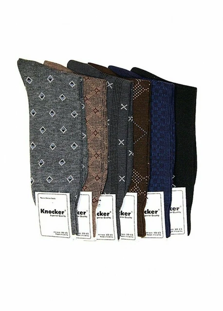 6 Pairs Superior Quality  Fashion Men's  Lightweight Crew Dress Socks  Sz 10-13