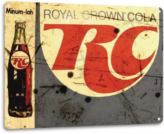 Royal Crown RC Cola Soda Pop Ad Vintage Retro Store Wall Decor Metal Tin Sign