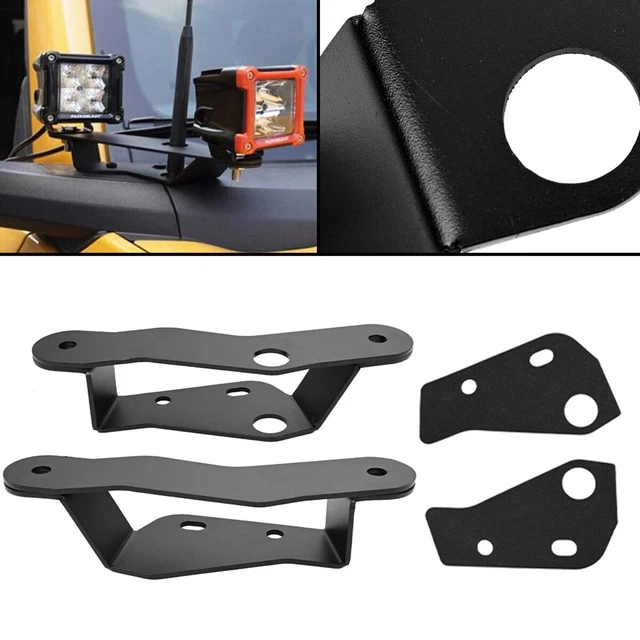 Lower Windshield A-Pillar LED Light Bar Mount Bracket For Bronco 2021 2022 2023