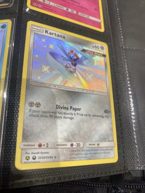 Kartana - SV33/SV94 Hidden Fates BABY SHINY Holo Rare Pokemon - NM/MIN –  The PokéTrade Emporium