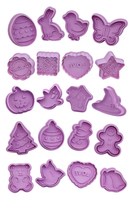 20 Pcs DIY Easter Biscuit Cookie Cutter Baking Mold Set Pastry Fondant Tool
