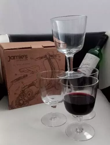 JAMIE OLIVER Italian Everyday Wine Glasses Glass - Pack Of 4 - New/Boxed