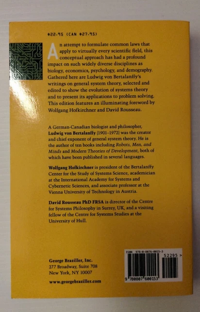 General System Theory Foundations Development Applications By Ludwig