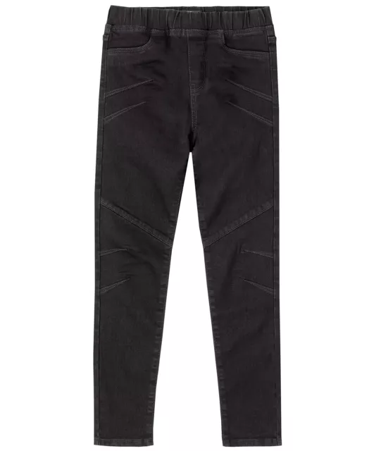 HUDSON Girls' Full-Length Stretch Denim Pants, Skinny Fit,Black, Size L 12-14