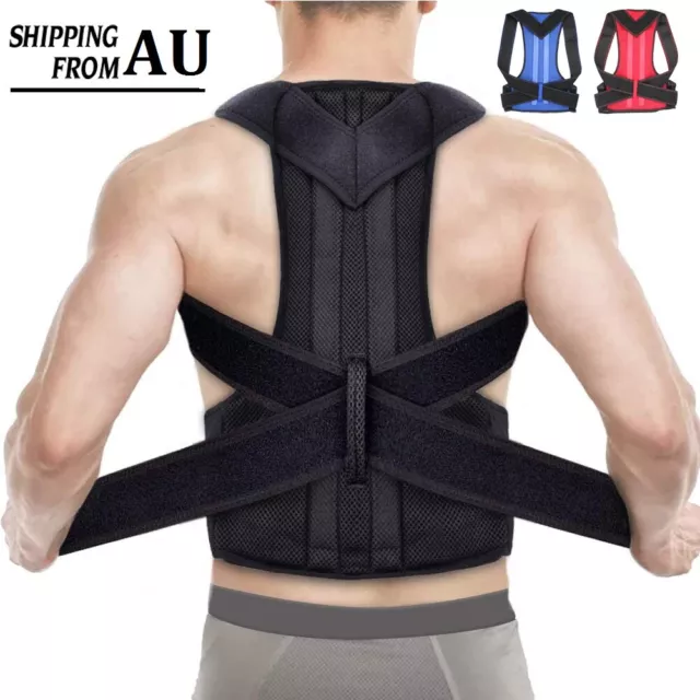 Full Back Posture Corrector Lumbar Shoulder Support Brace Belt For Women Men