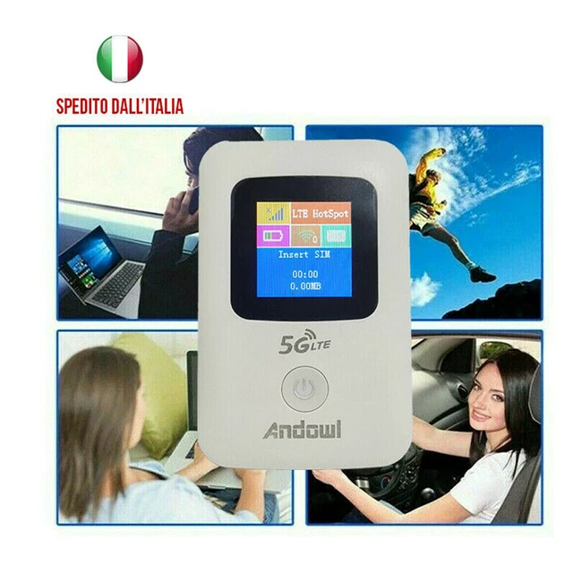 MINI ROUTER WIFI Modem 5G/4G Lte Andowl QA214 Wireless Portatile Hot