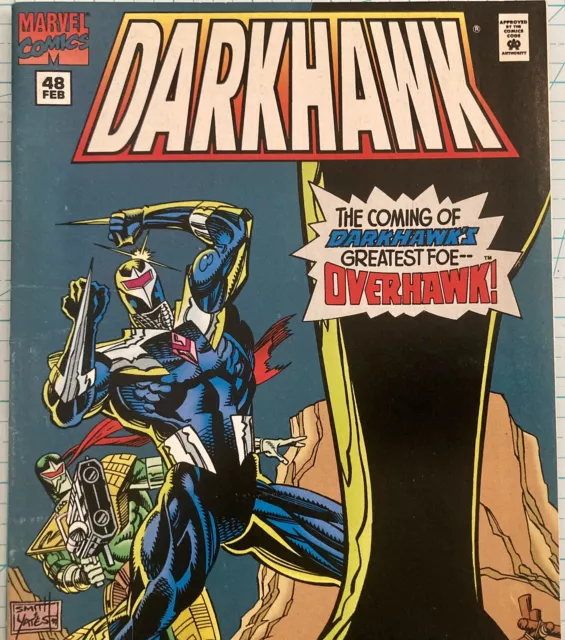 Darkhawk #48 VF+/NM- 1st Appearance Overhawk Final Issues Marvel Comics 1995 2