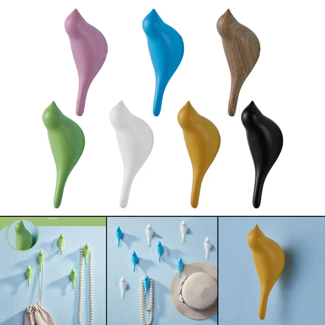 Hause Dekorative Harz 3D Vogel Mantel Haken Tasche Aufhänger Wand Kunst
