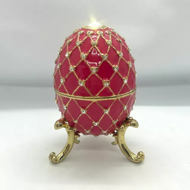 Juliana geschätzte Schmuckstücke - rosa Eier Schmuck Box Emaille - Widdop & Co