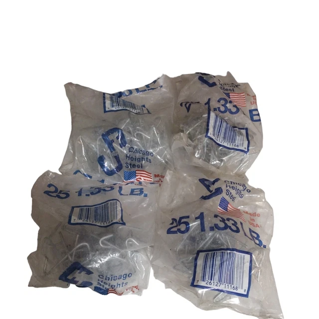 100 T-Post Fasteners Chicago Heights Steel 4 / 25 Packs 100 Total