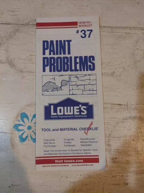 Vintage Lowe's How-To Booklet/Brochure Paint Problems #37