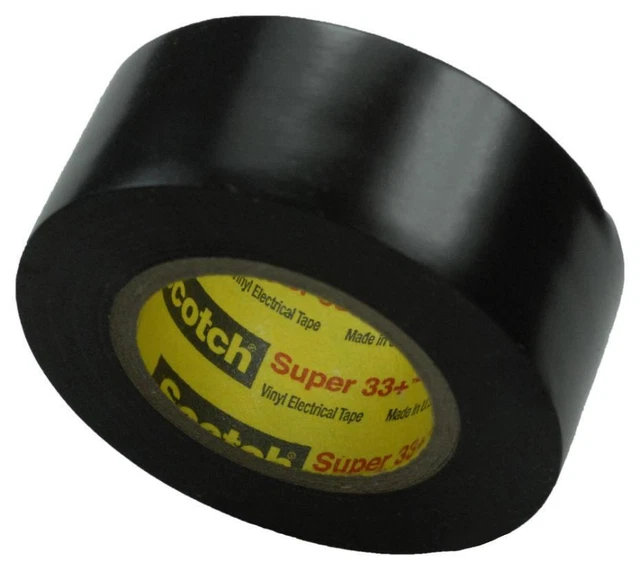 Super 33+ Vinyle Électrique Bande, 19mm X 6.1m, Noir - 33+ Super (1.9cmX20FT)