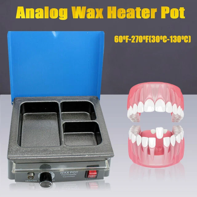 Dental 3-Well Electric Wax Heater Machine Paraffin Melting Dipping Equipment New