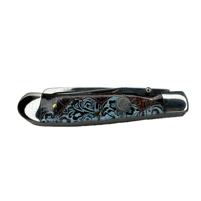 Whiskey Bent Tooled Country Hoofpick With Clip Pocket Knife WB20-38