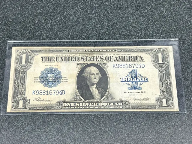Series of 1923 U.S One Silver Dollar Note Blue Seal