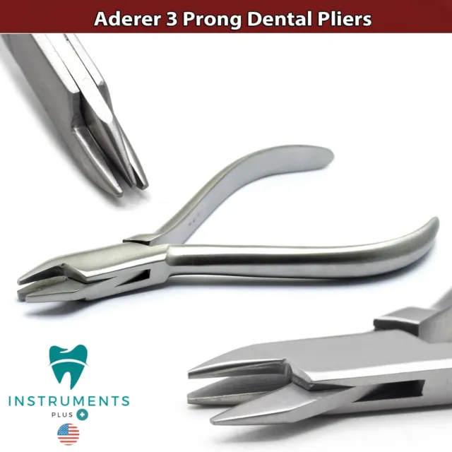 Orthodontic Tooth Braces Wire Bending Loop Forming Dental Aderer Plier Three Jaw