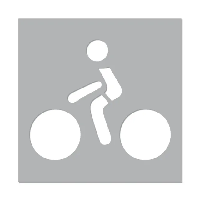 Pochoir Piste Cyclable (W0112). Pochoir de Marquage au Sol Vélo. Pochoir Vélo. T