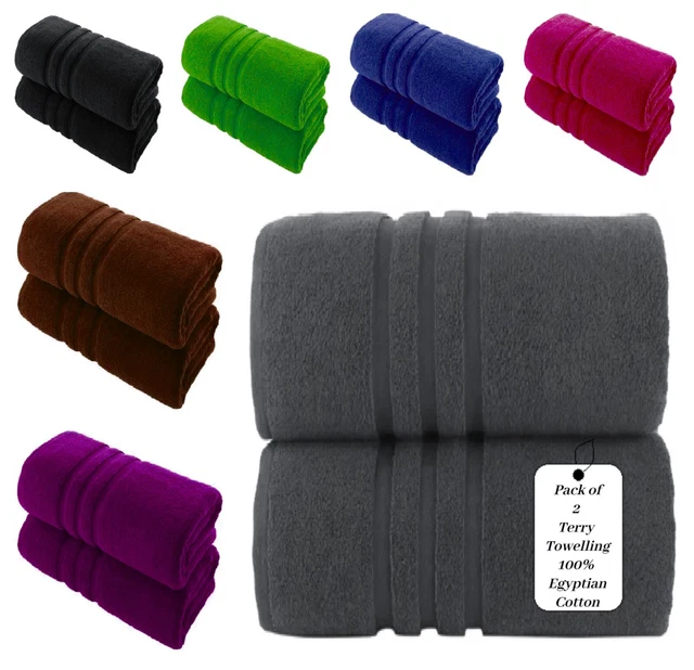 2x Extra Large Super Jumbo Bath Sheets 100% Egyptian Cotton Big Towels 600GSM