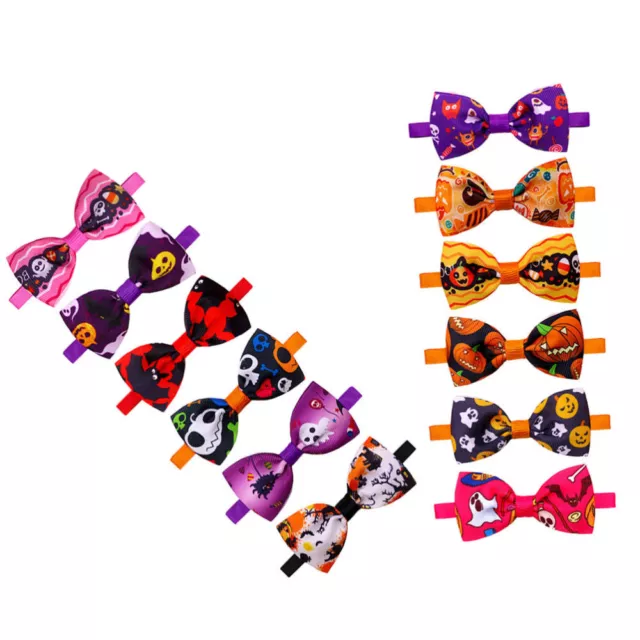 12 Pcs Halloween Dog Costume Accessories Collar for Puppy Pet Bow Tie