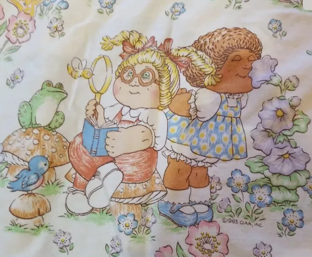 Sábana plana y de colección Cabbage Patch para niños 1983 cama doble para colchón de 39""x75