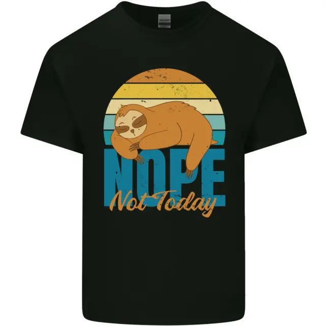 Sloth Nope Not Today Funny Lazy Kids T-Shirt Childrens