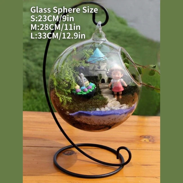 Hanging Clear Fish Tank Aquarium Glass Betta Fish Bowl Clear Fish Cylinder Bowl