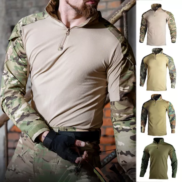 T-shirt uomo scollo alto pullover uniforme top -