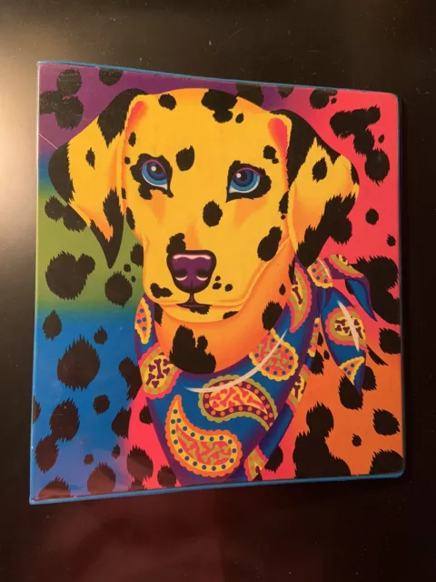 Vintage Lisa Frank 3 Ring Stuart Hall Binder Rainbow Dalmatian