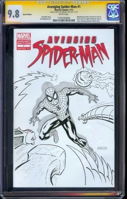 Avenging Spider-Man #1 Sketch Cover CGC 9.8 Signed & Sketched by Mike Zeck!