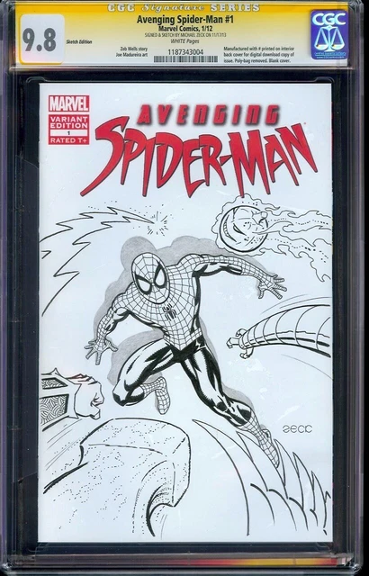 Avenging Spider-Man #1 Sketch Cover CGC 9.8 Signed & Sketched by Mike Zeck!