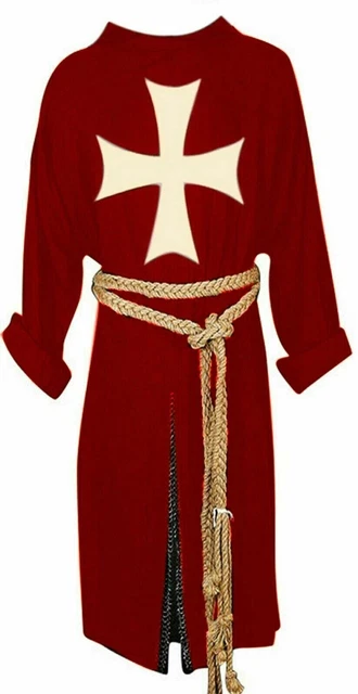 Medieval Tunic Surcoat & Cloak Hospitaller Costume Reenactment Templar Cape Larp