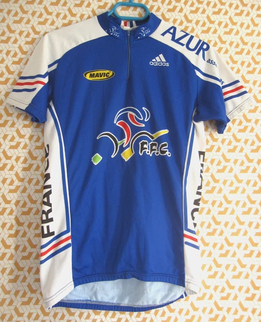 Maillot Cycliste Vintage FFC - Équipe De France Mavic - Taille L - Homme